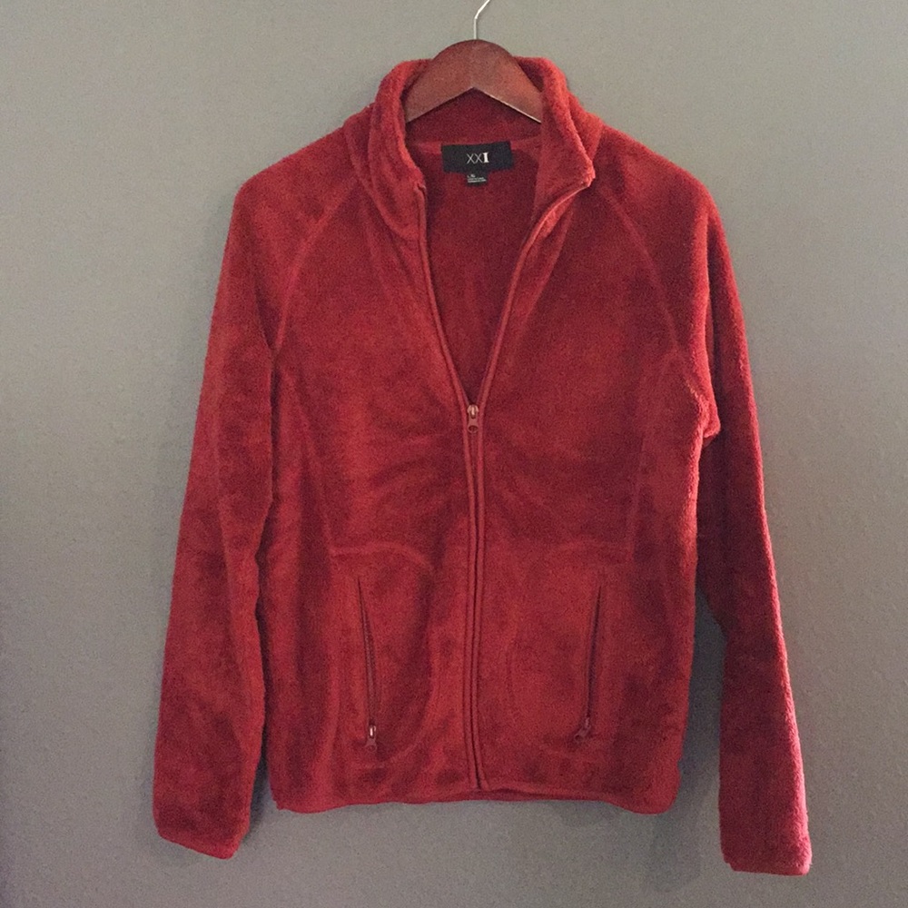 Russet color fleece jacket